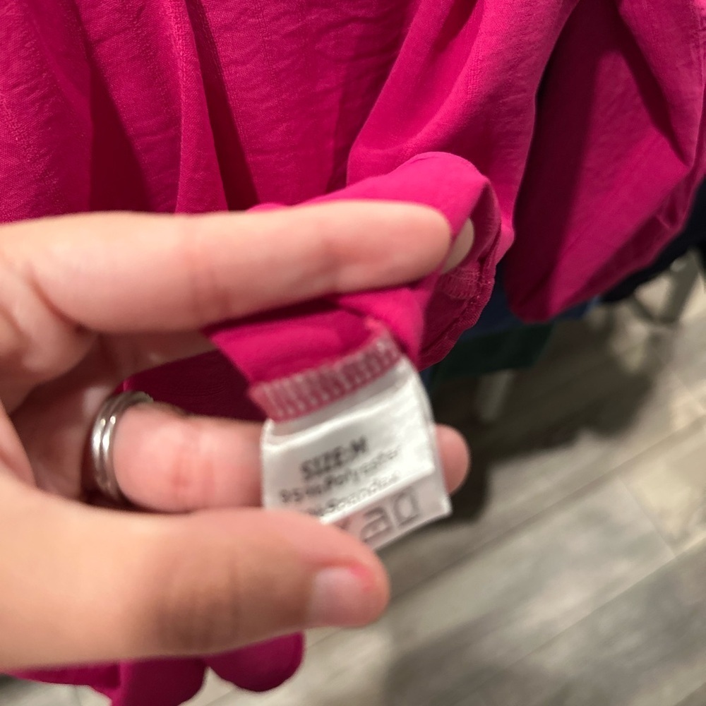Women's Hot Pink Blouse - Picture 2 of 4